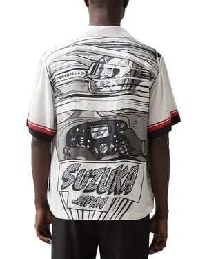 Reiss Suzuka Cartoon Graphic Shirt - Grey
