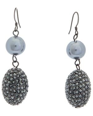 Kenneth Jay Lane 12mm Pearl Dangle Earrings - Metallic
