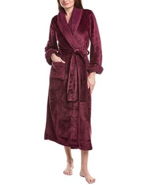 Natori Plush Sherpa Robe - Red