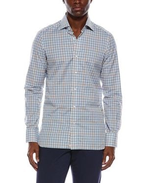 Isaia Linen Dress Shirt - Blue