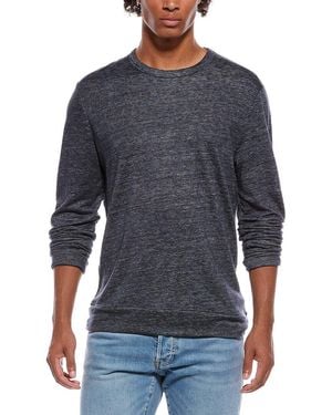 Onia Terry Linen-Blend Crewneck Sweatshirt - Blue