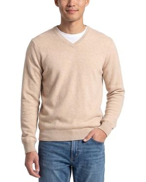 Phenix 100% Cashmere V-Neck Sweater - Blue