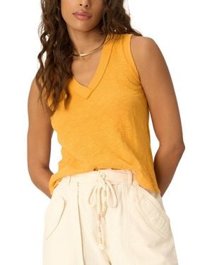 Project Social T Let Me Know Slub V Neck Tank - Yellow