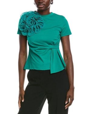 Gracia Big Chest Flower Top - Green