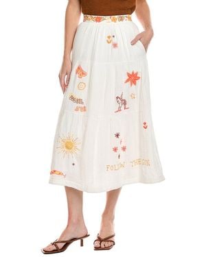 Mother The Tiered Maxi Skirt - White
