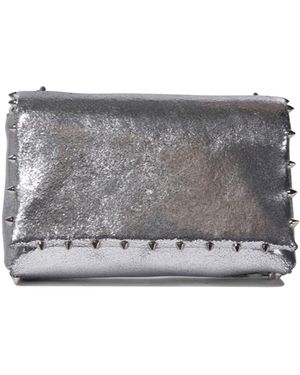 Christian Louboutin Spiky Leather Crossbody - Grey