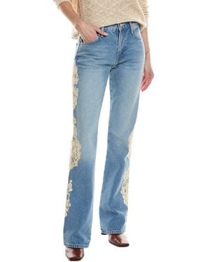 Mother The Chomp Heel Wishbone Jean - Blue
