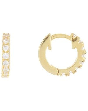 Adornia 14k Over Silver Huggie Earrings - Metallic