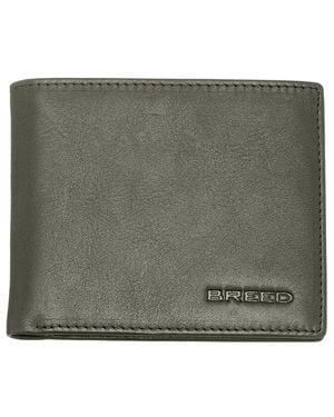 Breed Locke Leather Wallet - Gray