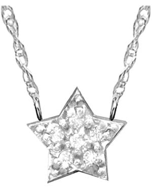 Jane Basch Celestial Collection 14K 0.03 Ct. Tw. Diamond Necklace - White