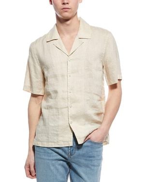 7 For All Mankind Linen Camp Shirt - Natural
