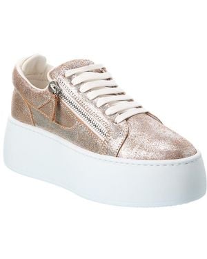 Giuseppe Zanotti Alma Leather Platform Sneaker - White