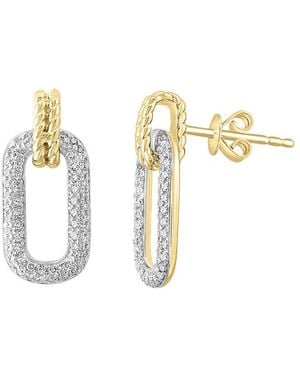 Effy Fine Jewelry 14K 0.45 Ct. Tw. Diamond Earrings - Metallic