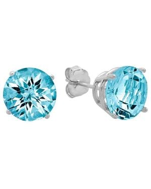 MaxColor 10k 4.10 Ct. Tw. Blue Topaz Studs