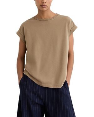 Reiss Tommie Woven Top - Blue