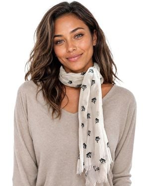 Blue Pacific Icon Crowns Cashmere-Blend Neckerchief - Multicolour
