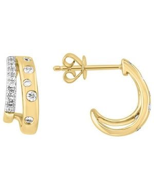 Effy Fine Jewelry 14k 0.24 Ct. Tw. Diamond Earrings - Metallic