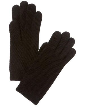 Phenix Honeycomb Knit Cashmere Gloves - Black