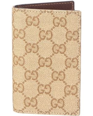 Gucci Essence Classic GG Canvas Card Case - Natural