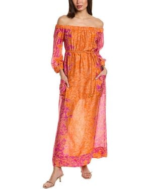 ViX Sara Silk-blend Long Dress - Orange