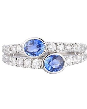 Gregg Ruth 14K 1.60 Ct. Tw. Diamond & Sapphire Ring - Blue