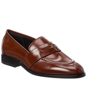 Celine Triomphe Margaret Leather Loafer - Brown