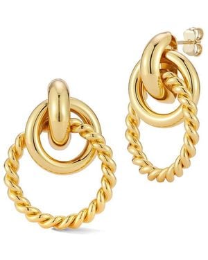 Chloe and Madison Jewelry Plated Statement Drop Earrings - Metallic
