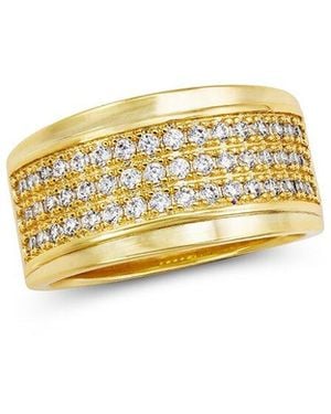 Savvy Cie 14K Plated Cz Band Ring - Metallic