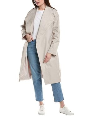 Noize Rose Medium Trench Coat - White