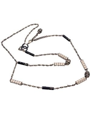 CHANEL Necklace Cc (authentic Pre-loved) - White