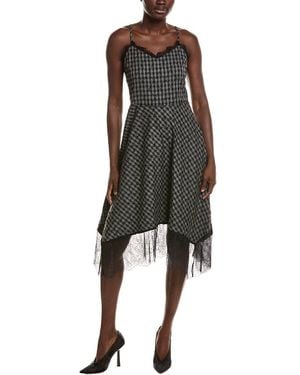 NVLT Handkerchief Hem Midi Dress - Black