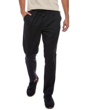 Isaia The Drawcord Wool-Blend Pant - Black