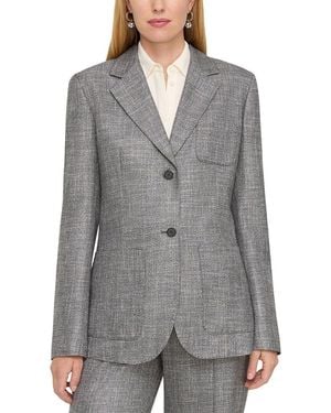 Lafayette 148 New York Three Pocket Blazer - Gray