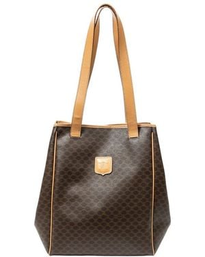 Celine Beige & Brown Macadam Coated Canvas Shopper Tote (authentic Pre-loved)