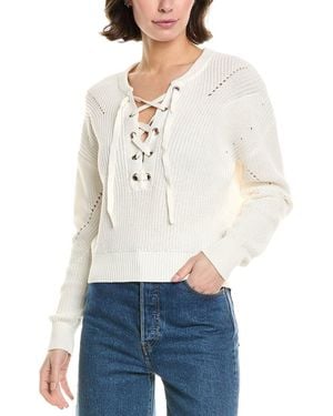 27milesmalibu Lace-Up Jumper - White