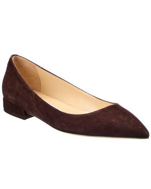 Jimmy Choo Alvena Suede Ballerina Flat - Brown