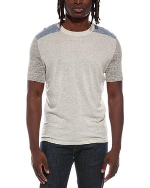Autumn Cashmere Colourblock Crewneck T-Shirt - Grey
