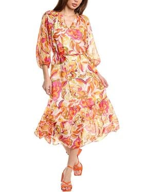 Julia Jordan Chiffon Midi Dress - Red