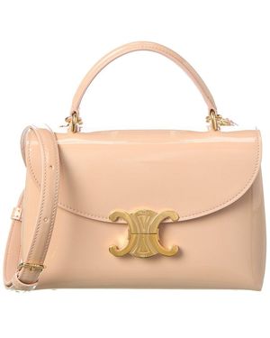 Celine Teen Nino Patent Shoulder Bag - Natural