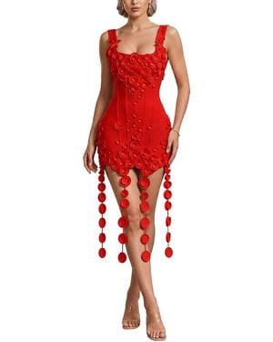 Amanda Royal Midi Dress - Red