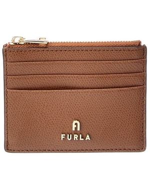 Furla Camelia Small Leather Zipped Card Case - Brown