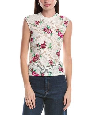 AFRM Nina Crochet Lace T-Shirt - Blue