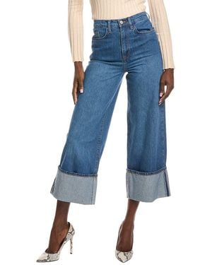 Triarchy Rose True Medium High-Rise Cropped Wide Leg Jean - Blue