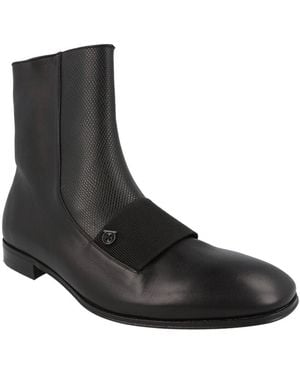 Ferragamo Geminiano Leather Boot - Black