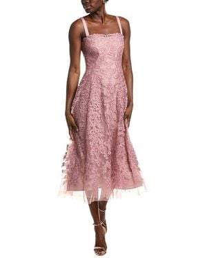 Marchesa Soho Tulle Cocktail Dress - Pink