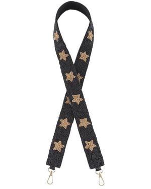 Shiraleah Stars Pattern Beaded Bag Strap - Black