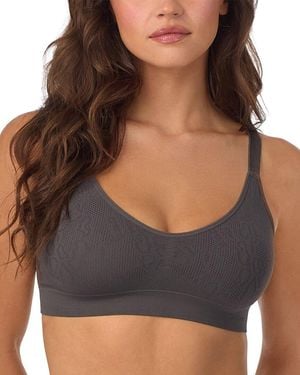 Le Mystere Lace Knit Seamless Bralette - Gray