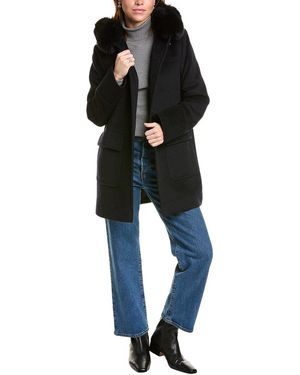 Fleurette Medium Wool-Blend Jacket - Black