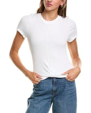Michael Stars Stella Twisted Front Cropped T-Shirt - White