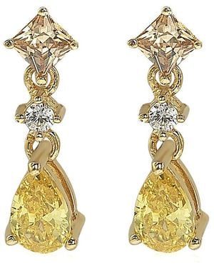 Suzy Levian CZ Jewelry Suzy Levian Silver Cz Dangle Earrings - Metallic